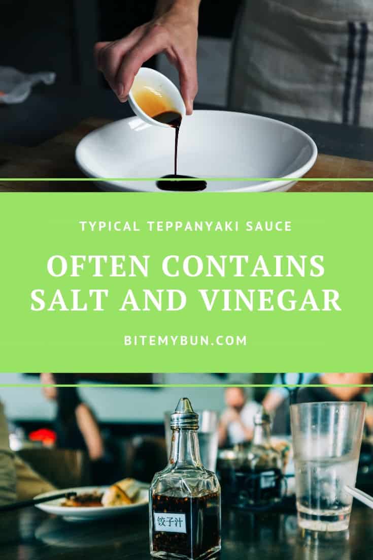 TYpical Teppanyaki sauce with salt and vinegar