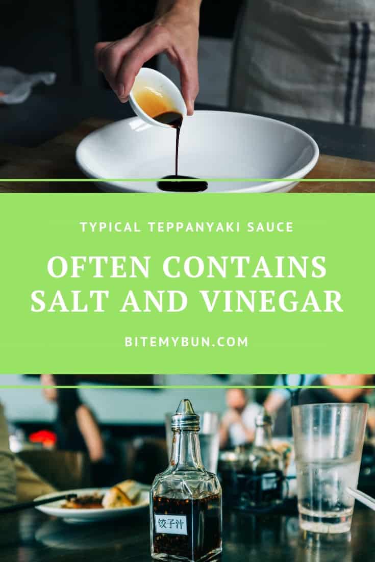 Sauce Teppanyaki typique avec sel et vinaigre