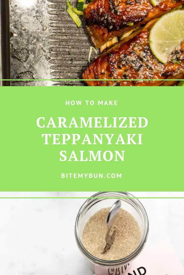 Sut i wneud eog teppanyaki wedi'i garameleiddio