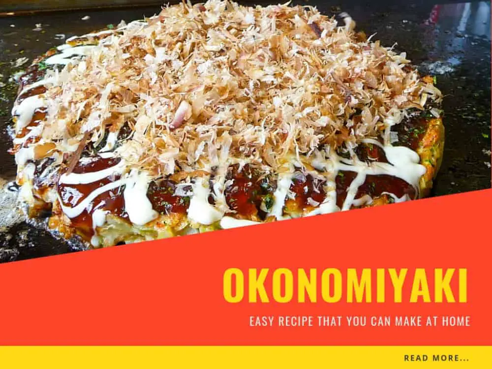 Okonomiyaki dilys gydag aonori a rysáit sinsir wedi'i biclo