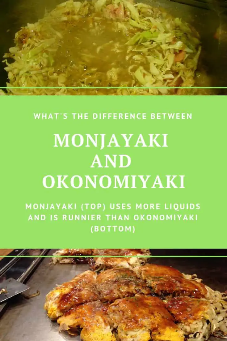 the difference between Monjayaki and Okonomiyaki