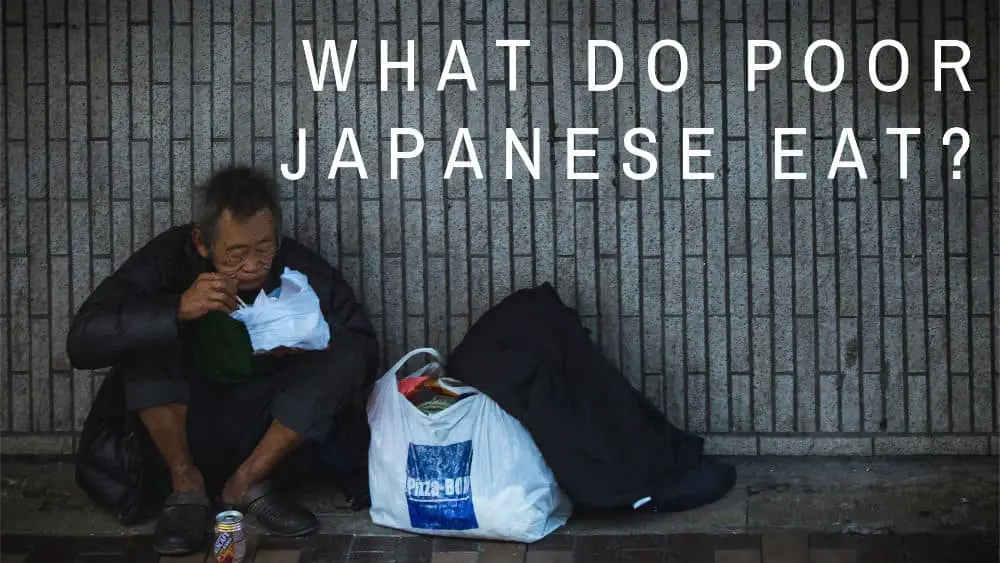 Pobre homem comendo - o que os pobres japoneses comem