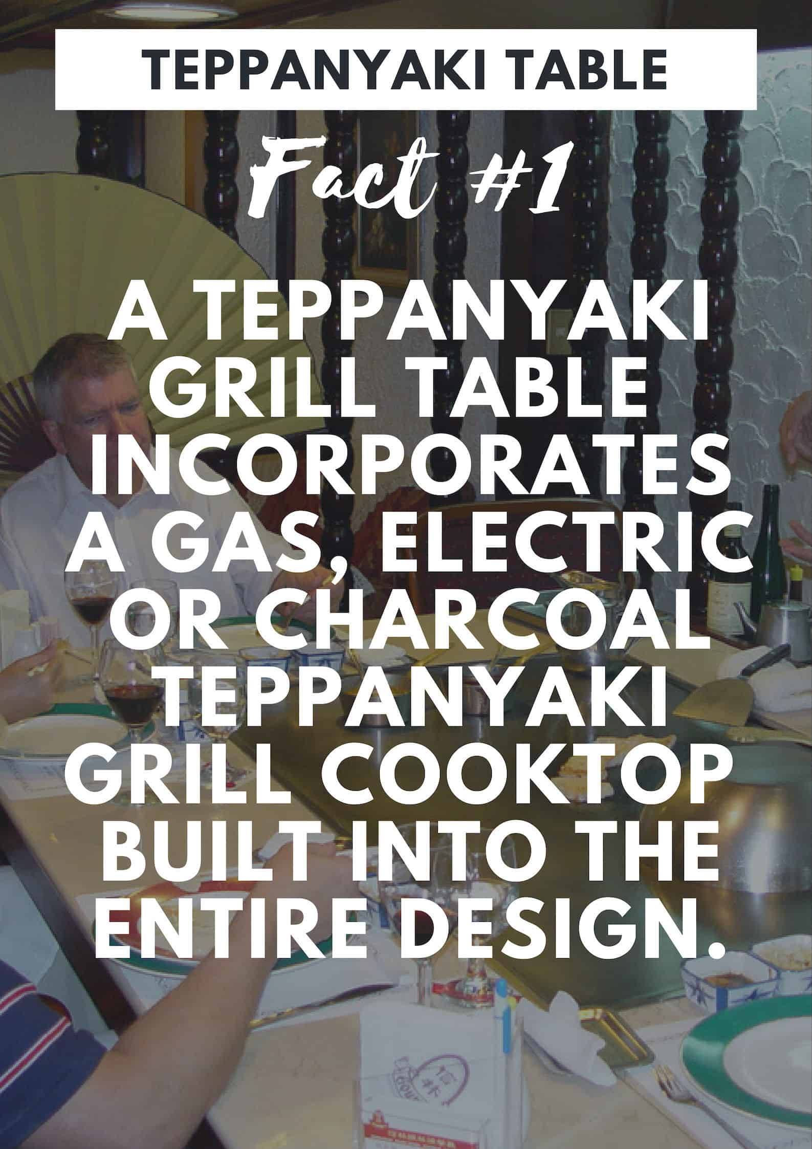 Une table Teppanyaki est une table avec plaque de cuisson teppanyaki intégrée