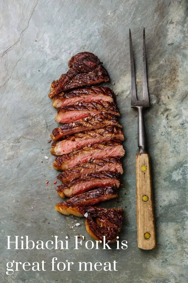 Hibachi Fork eignet sich hervorragend für Fleisch