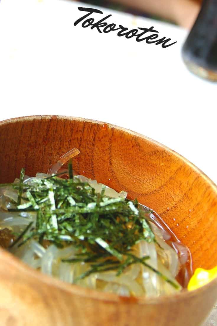 Bowl of tokoroten noodles