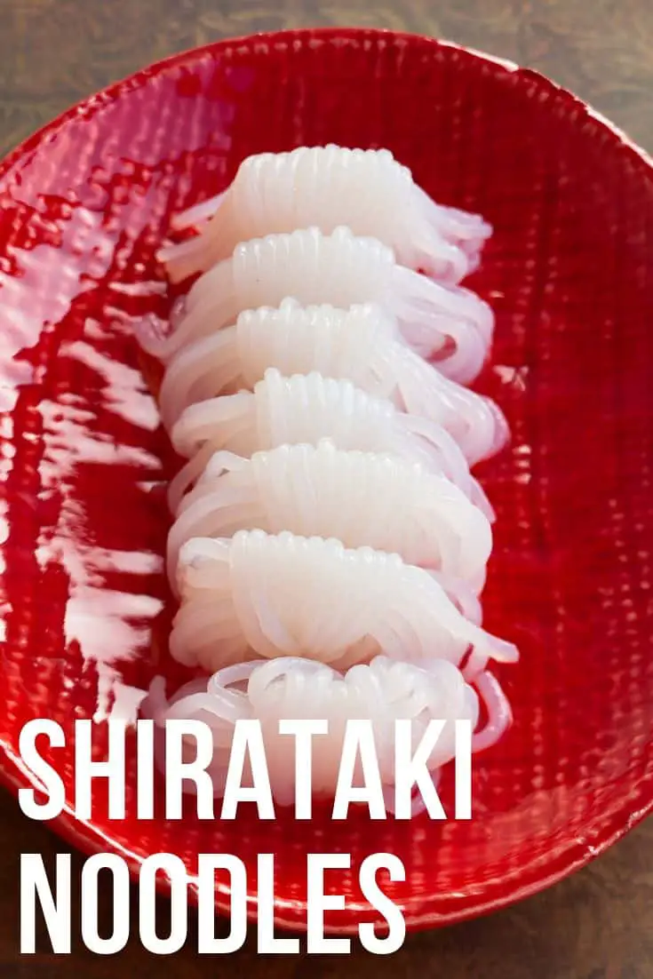 Genomskinliga Shirataki -nudlar