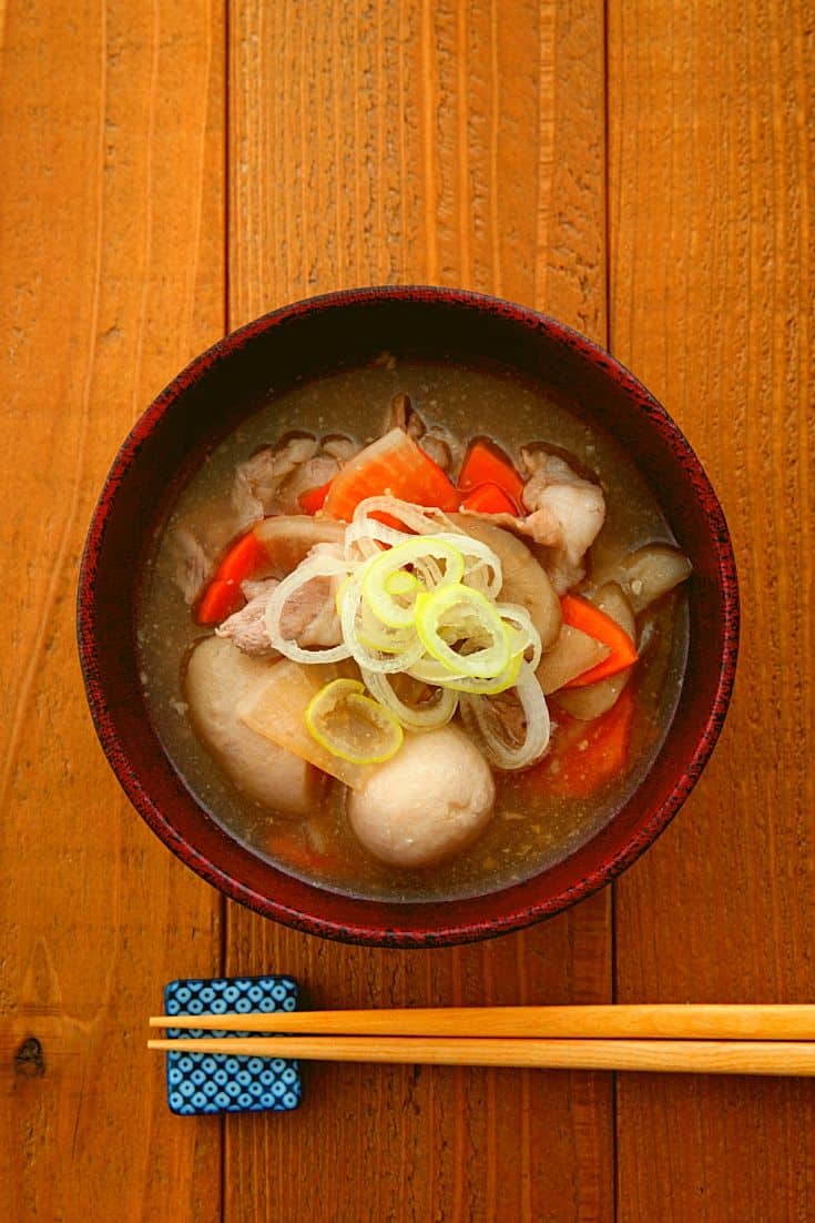 Japansk Tonjiru -suppe