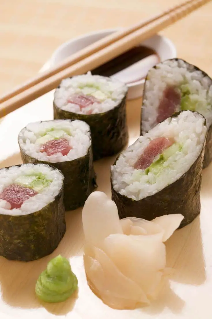 Maki is cut rolled sushi