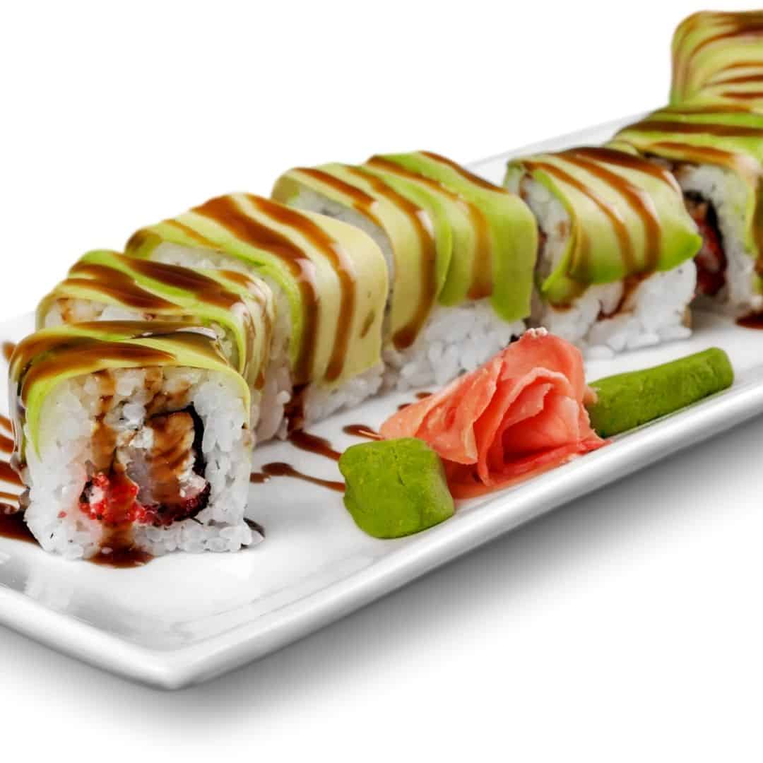 Calorias no sushi roll lagarta