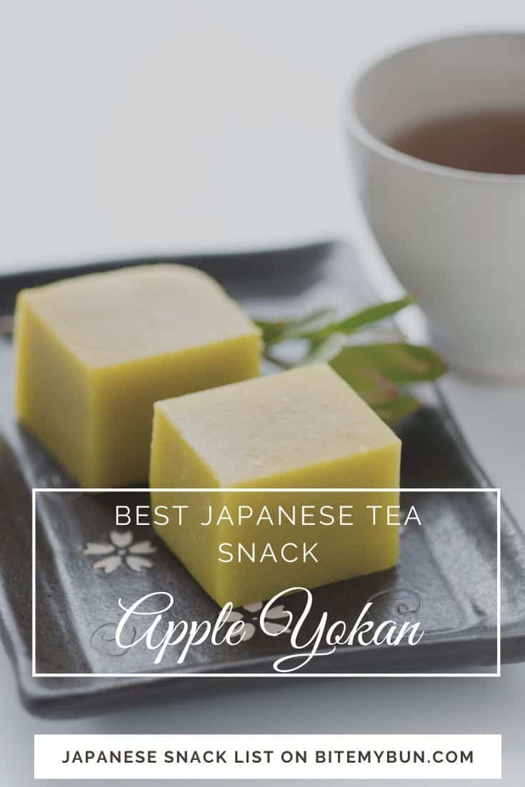 Merienda de té japonés yokan de manzana