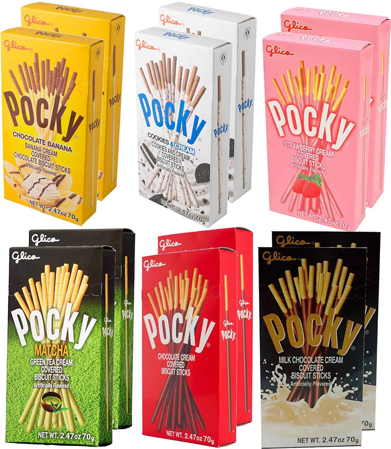 Different flavors of pocky