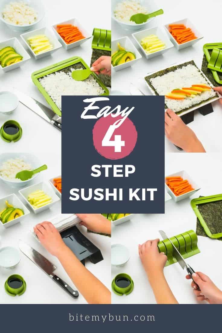 Kit de sushi facile en 4 étapes pour la famille