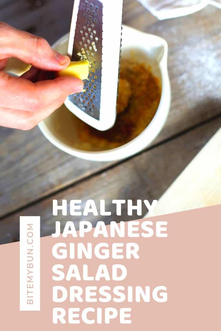 Receta de aderezo de ensalada de jengibre japonés saludable