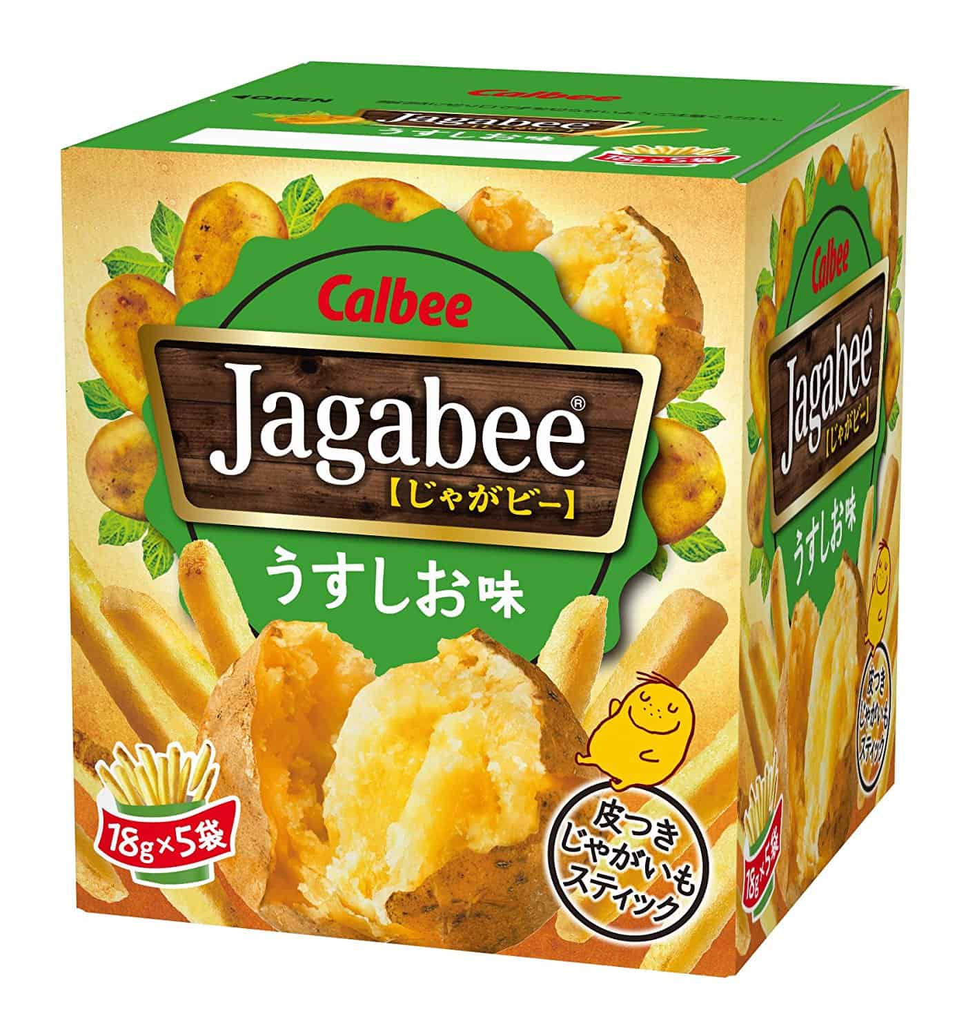 Byrbryd tatws Jagabee o Japan