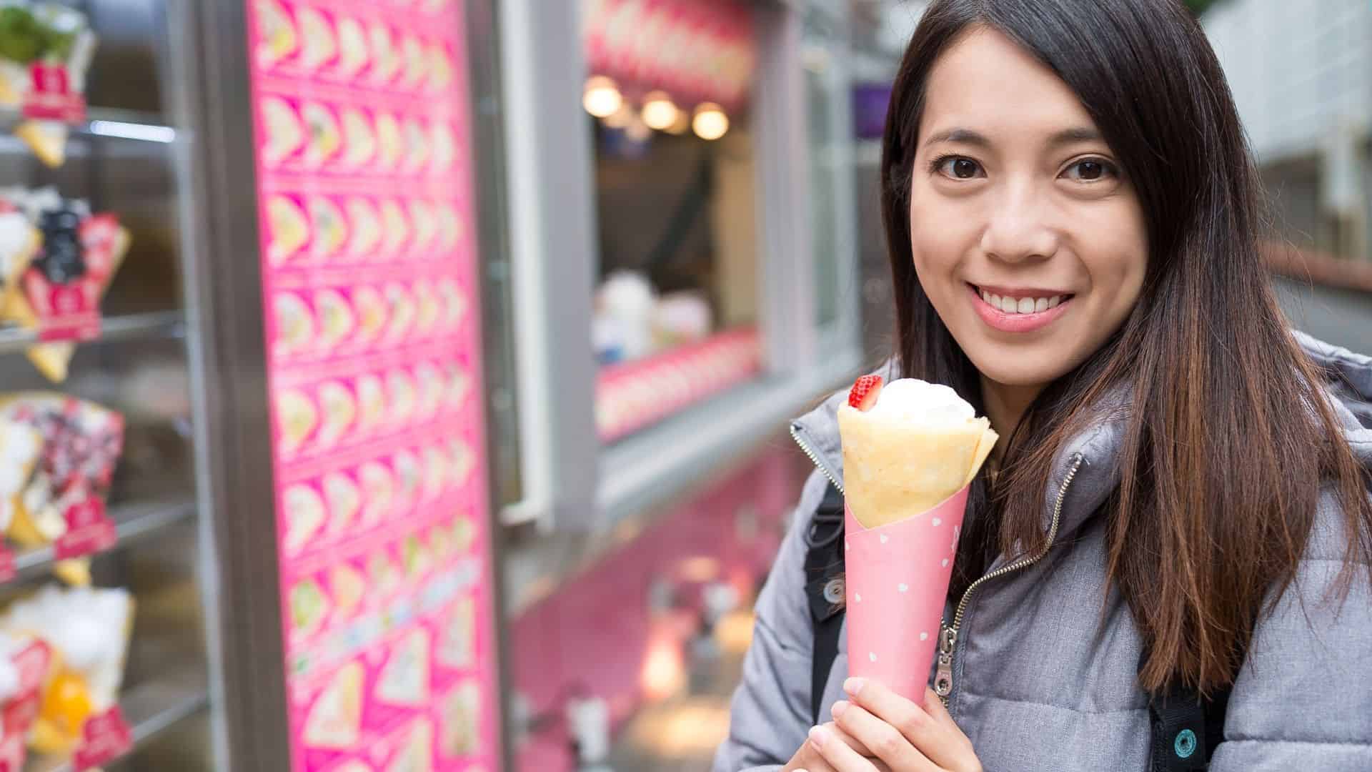 Crepes japoneses en la calle