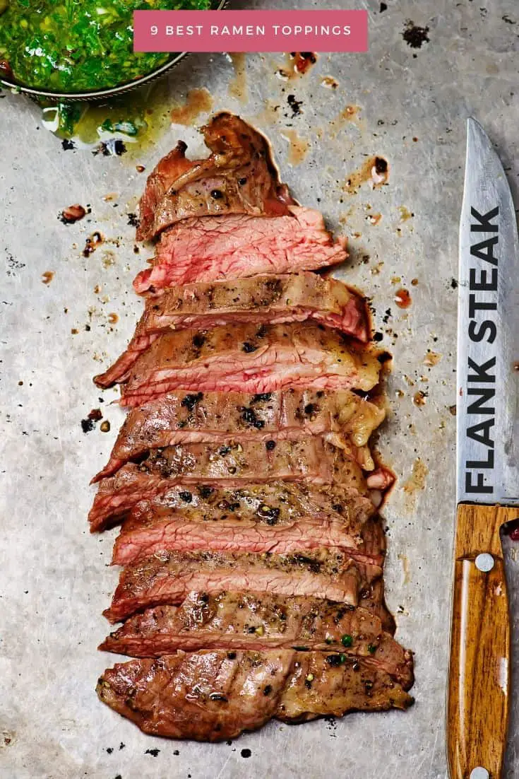 Flank steak i kāu ramen