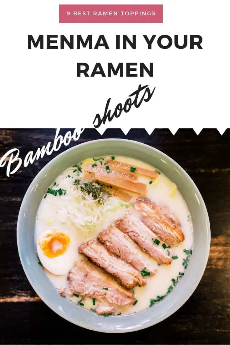 Brotes de bambú menma en tu ramen