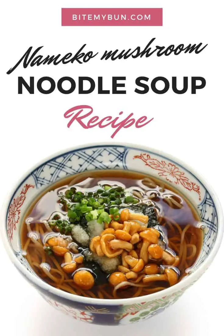 Recette de soupe aux nouilles aux champignons Nameko