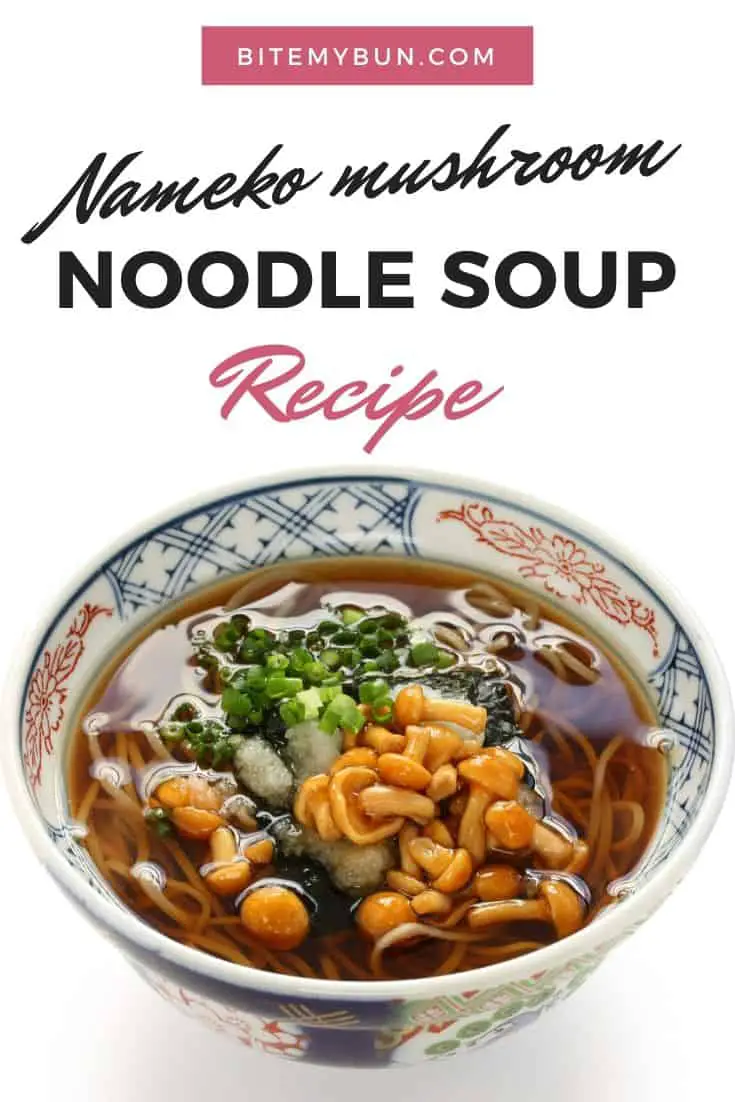 Nameko mushroom noodle soup recipe