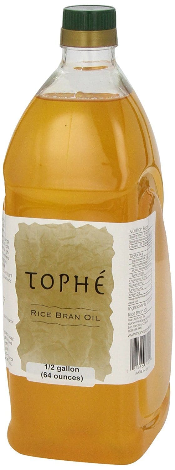 Tophé all natural non-GMO rice bran oil
