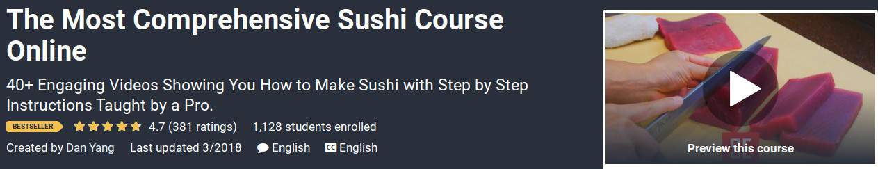 Most comprehensive sushi course