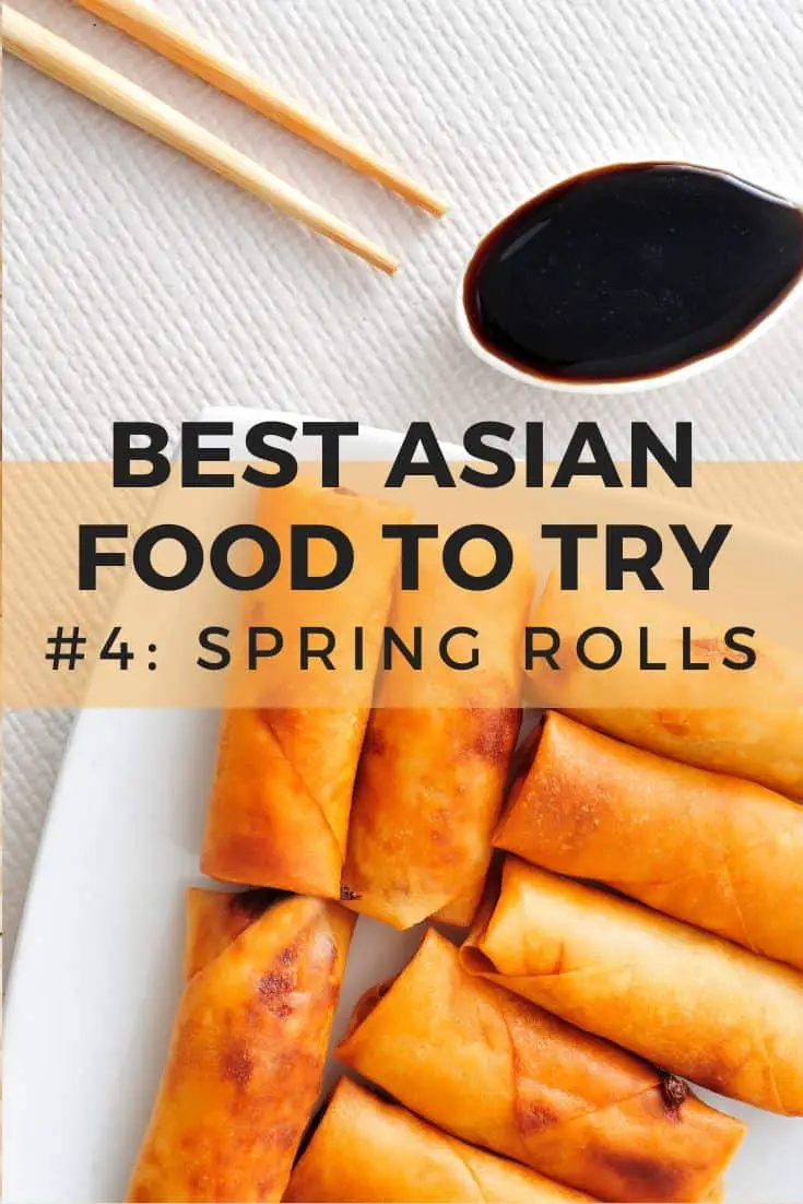 Plate of delicious crispy spring rolls
