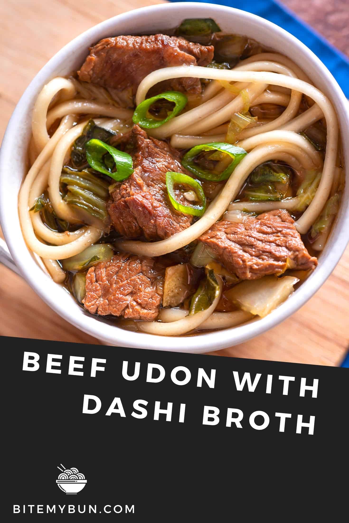 Beef Udon with Dashi broth