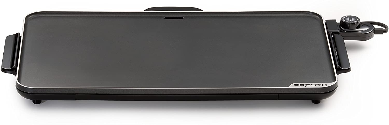 Gril Teppanyaki pen bwrdd dan do gorau: Presto Slimline