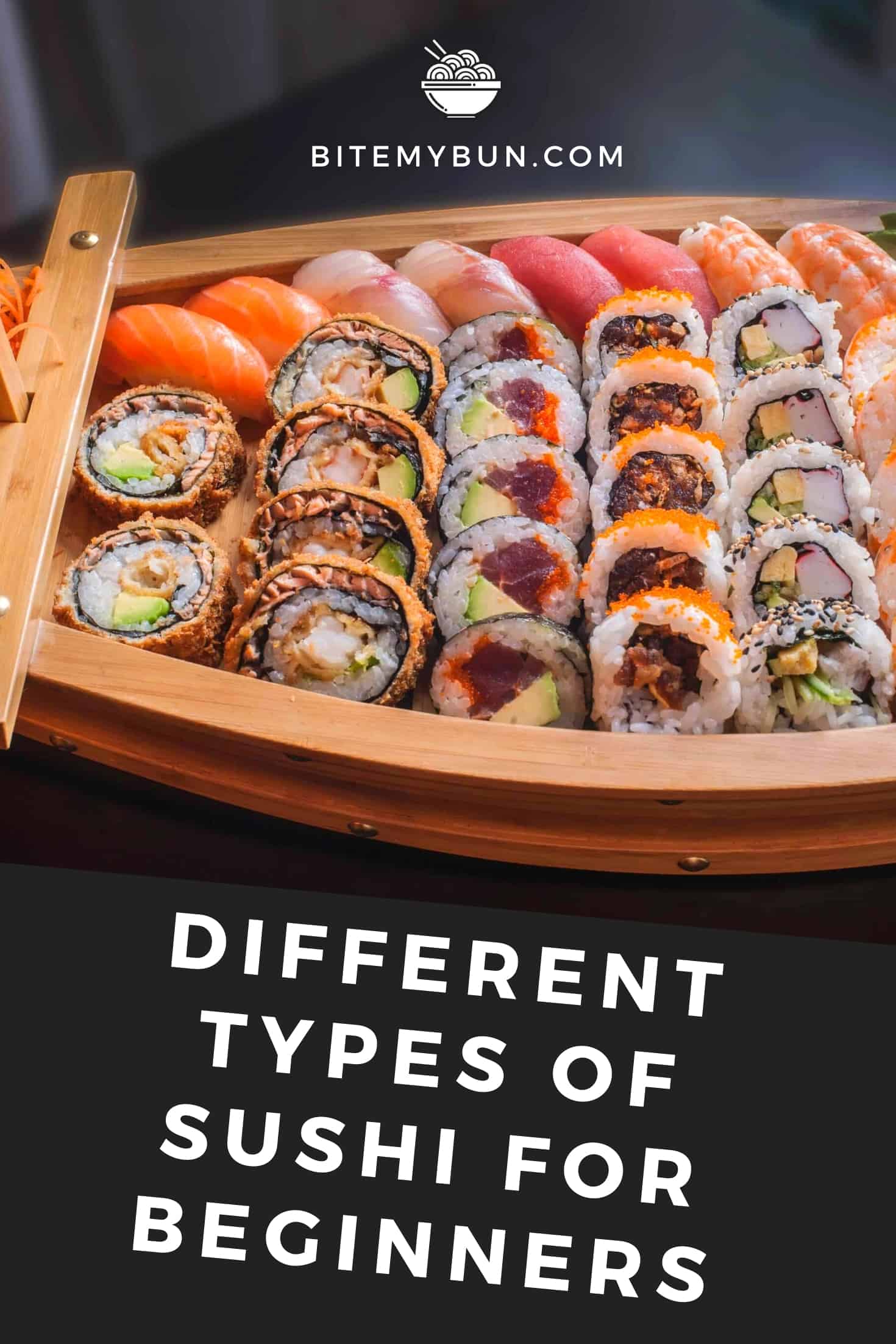 Diferentes tipos de sushi para principiantes.