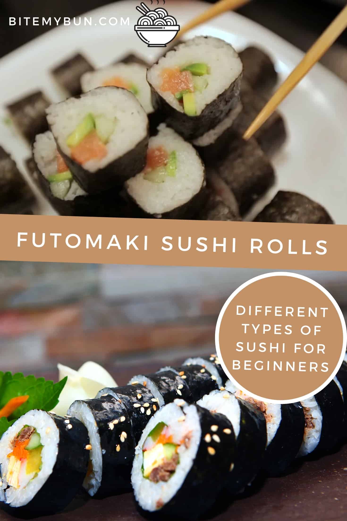 Rolinhos de sushi Futomaki