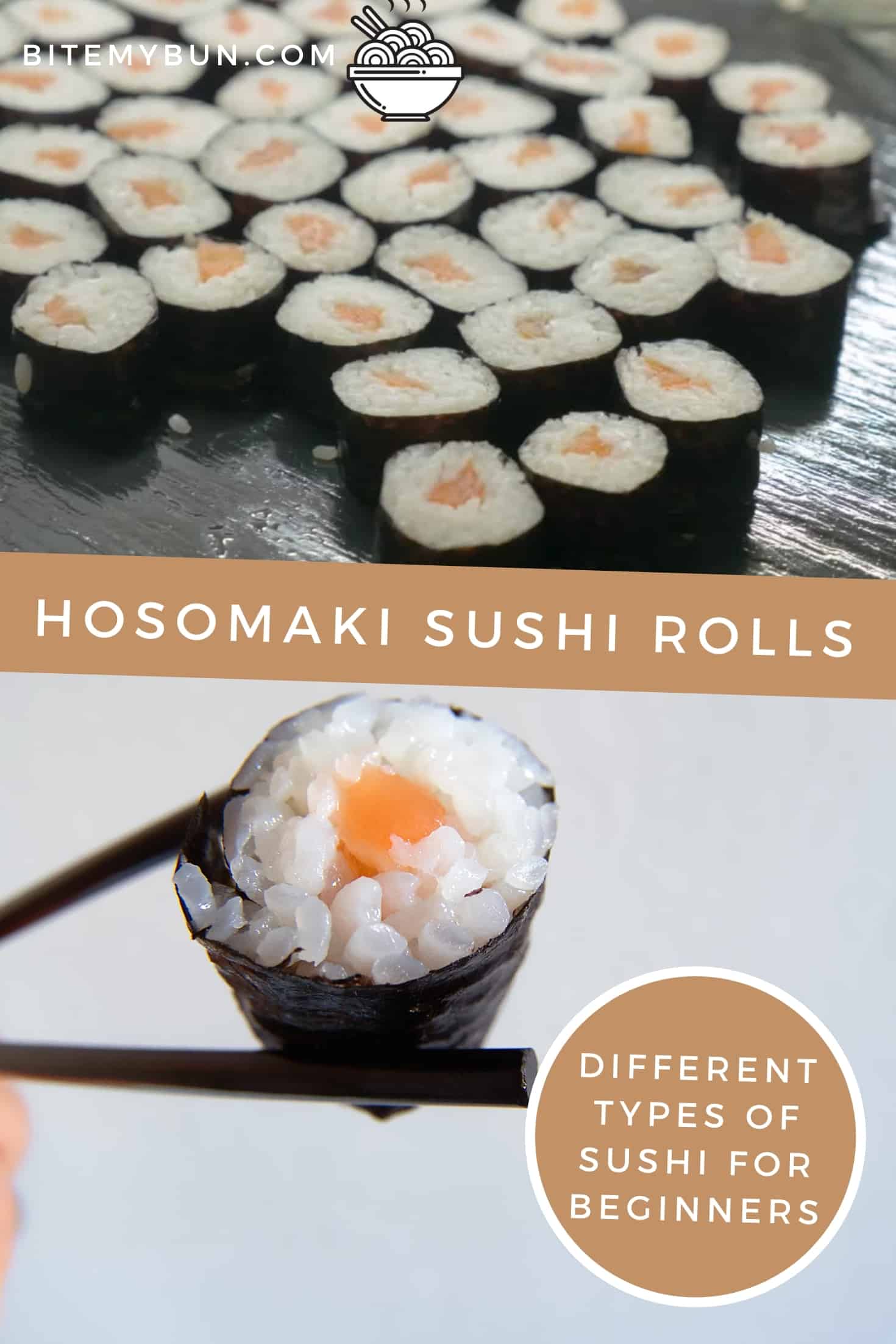 Rolinhos Hosomaki de sushi