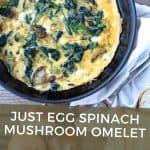 Omelet ea li-mushroom tsa spinach