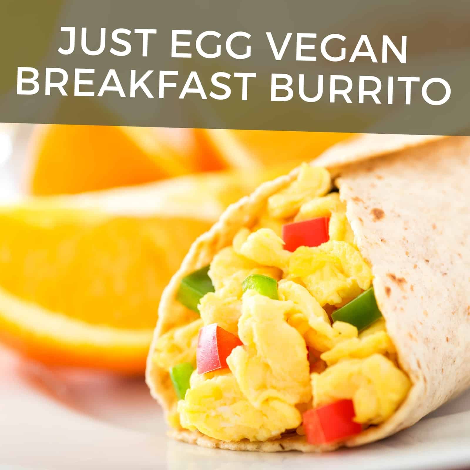 Bare egg vegansk frokost burrito