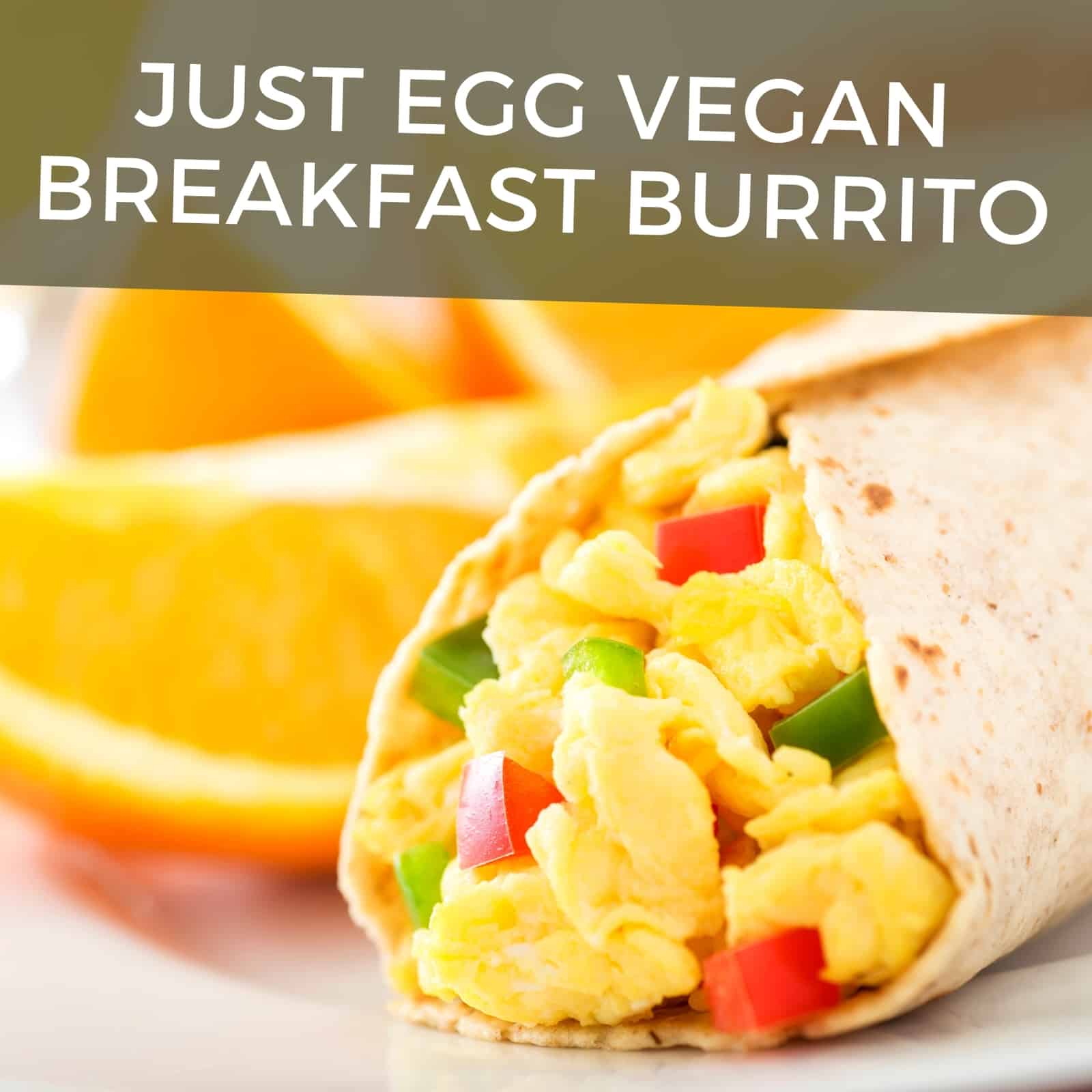 Burrito de desayuno vegano con solo huevo