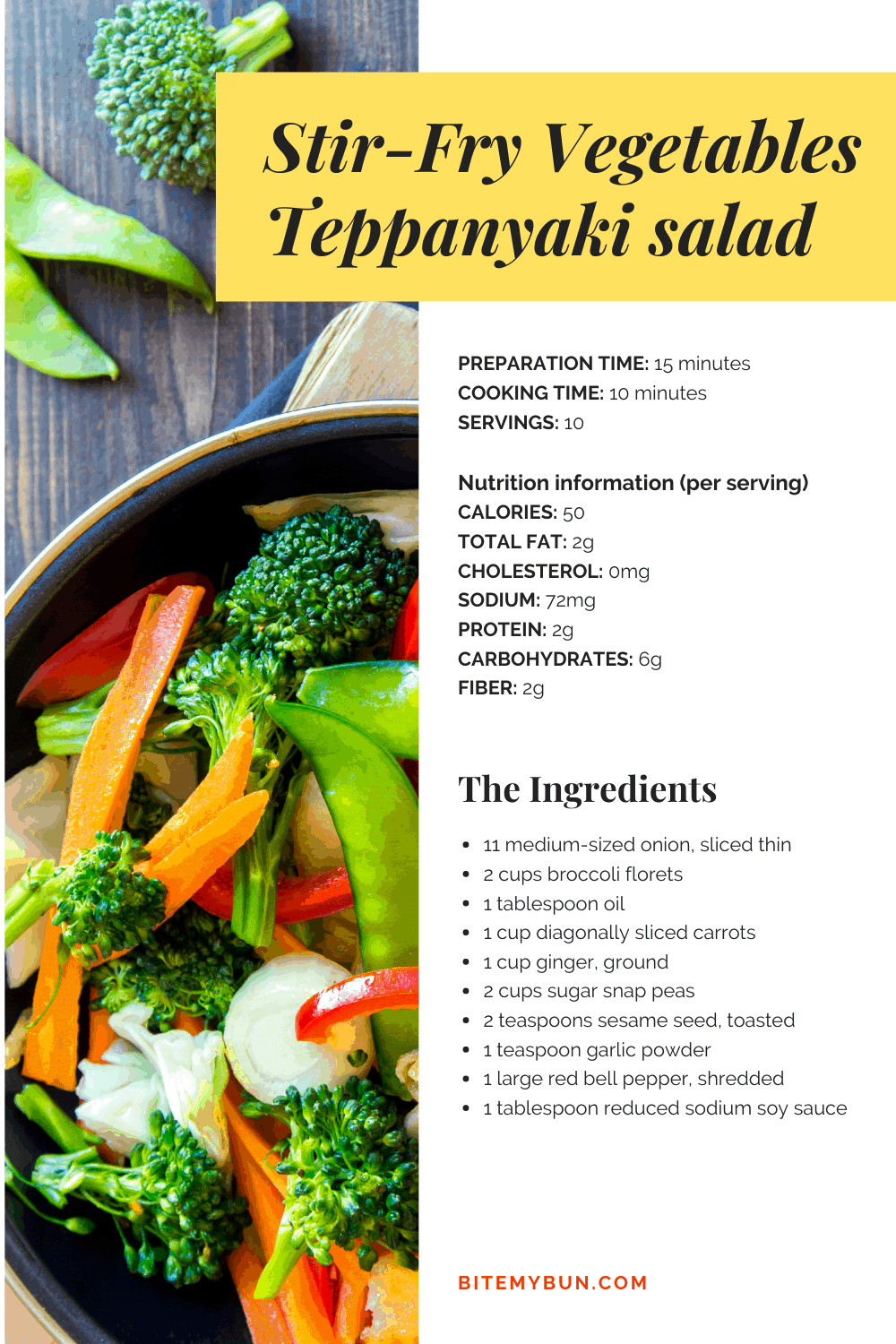 STIR FRY VEGETABLE SALAD TEPPANYAKI