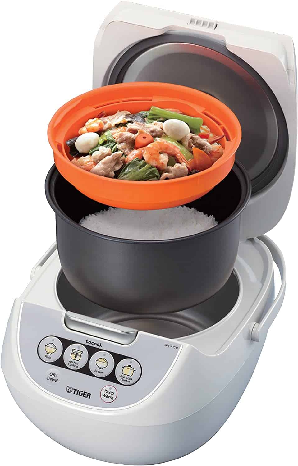 Best rice cooker with steamer basket: TIGER JBV-A10U 5.5-Cup