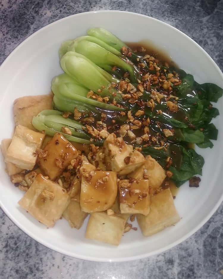 Bok choy i ostronsås recept med tofu