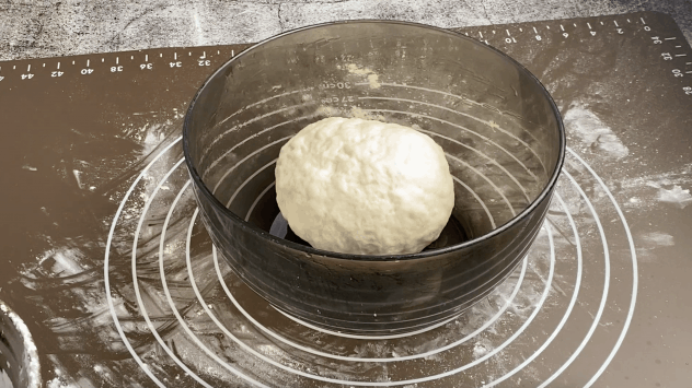 Dough ball in an oiled bowl
