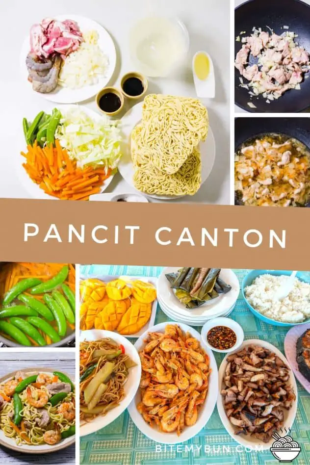 Easy & delicious Filipino Pancit Canton Recipe: pork & shrimp