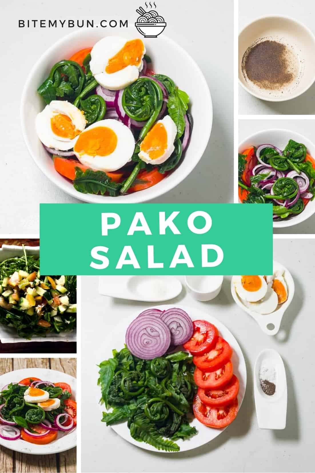 Rysáit salad Pako Ffilipinaidd