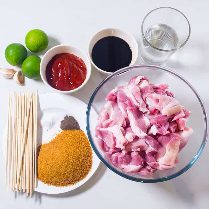 Filipino Pork Barbecue Ingredients