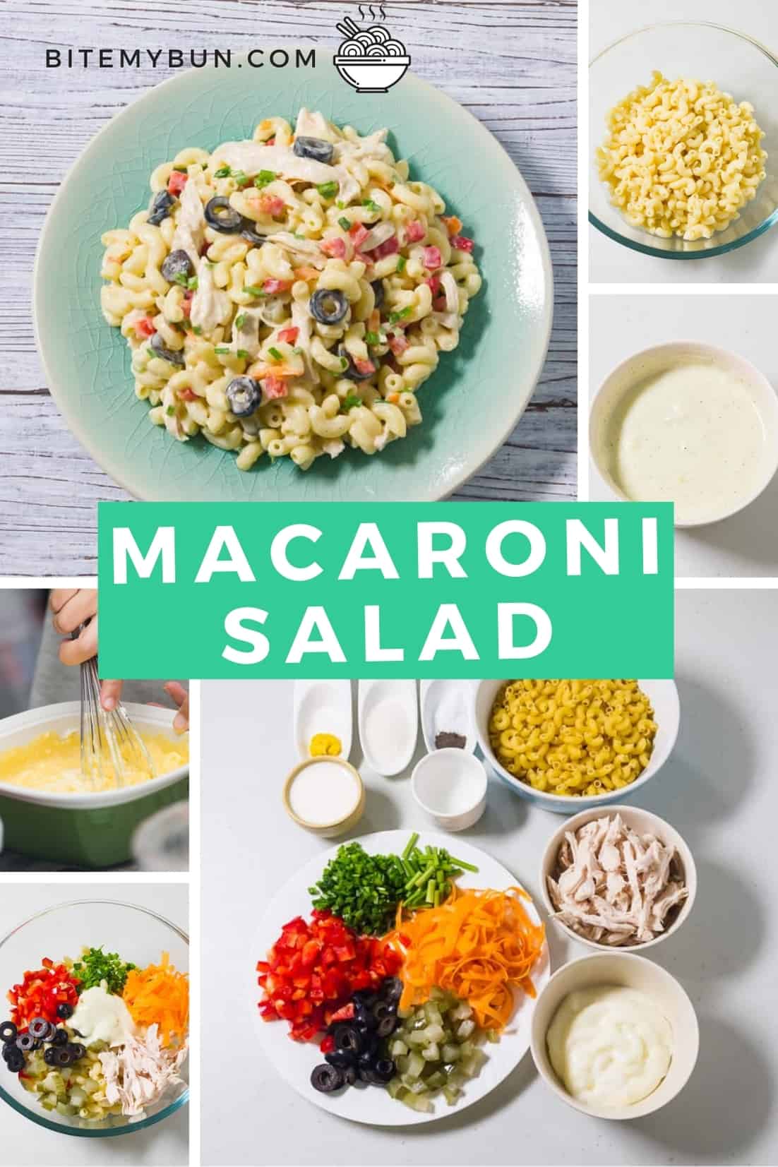 Salad macaroni Filipineach le bainne tiugh