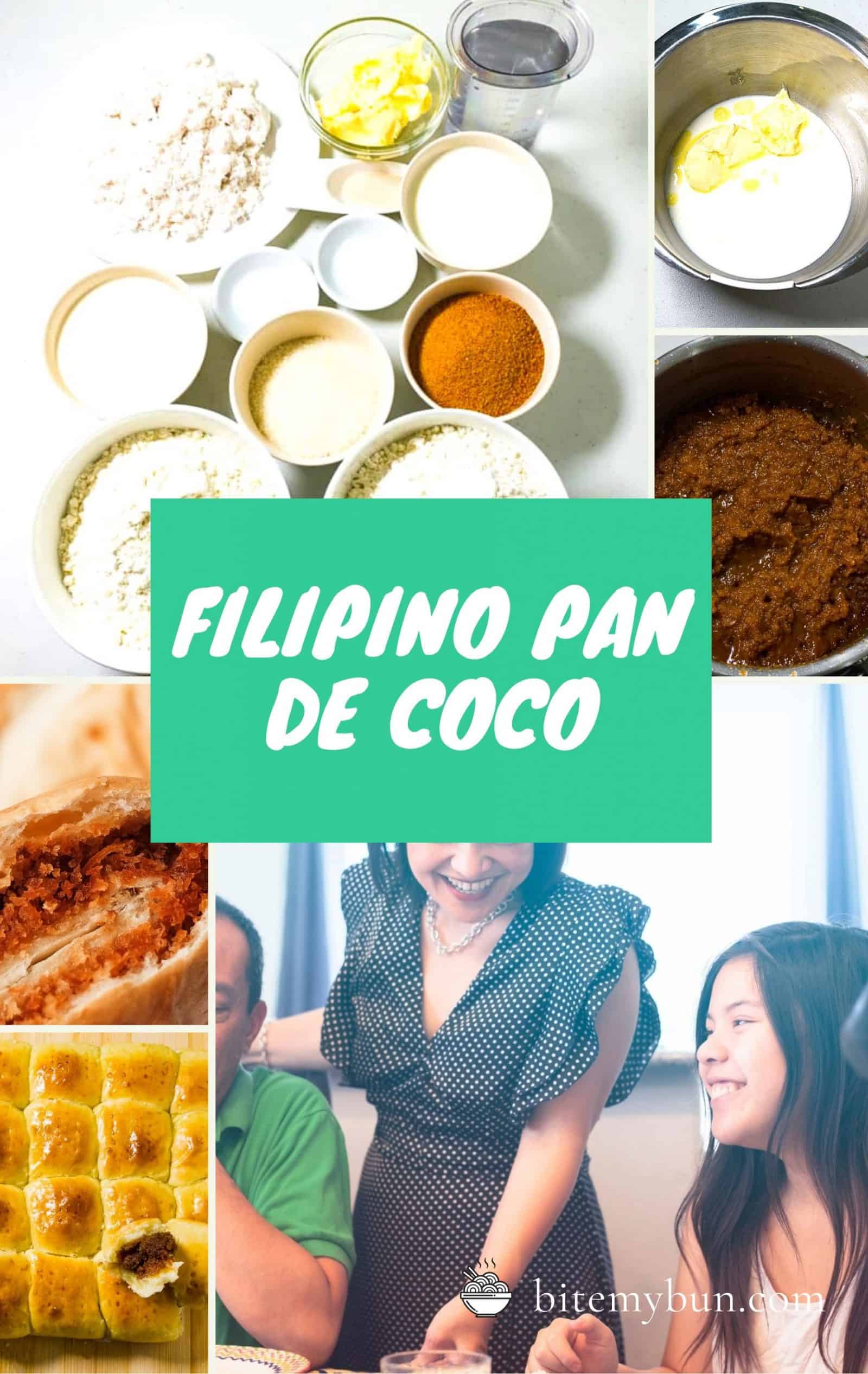 Filipino pan de coco coconut bread