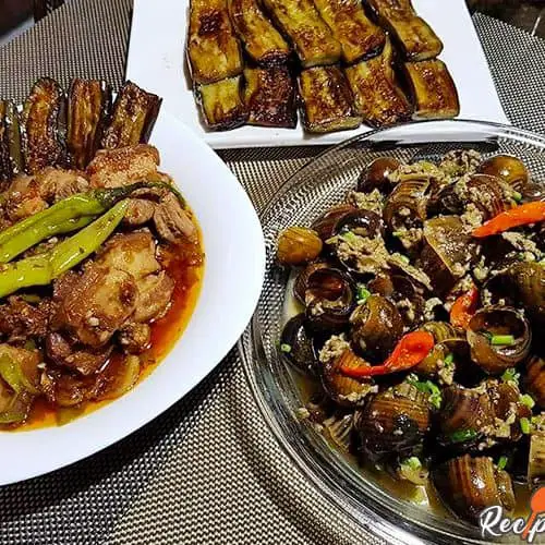 Ginataang Kuhol 食譜（椰奶蝸牛）