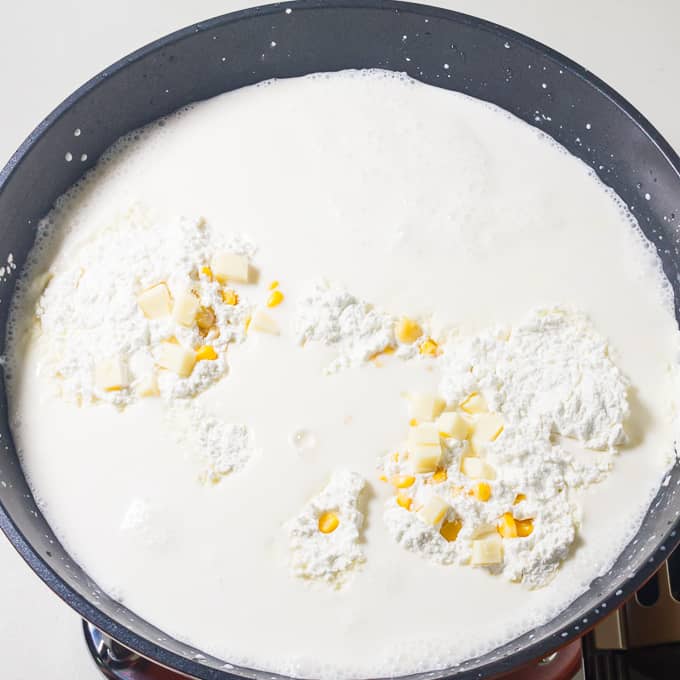 Maja Blanca Gemengde ingrediënten