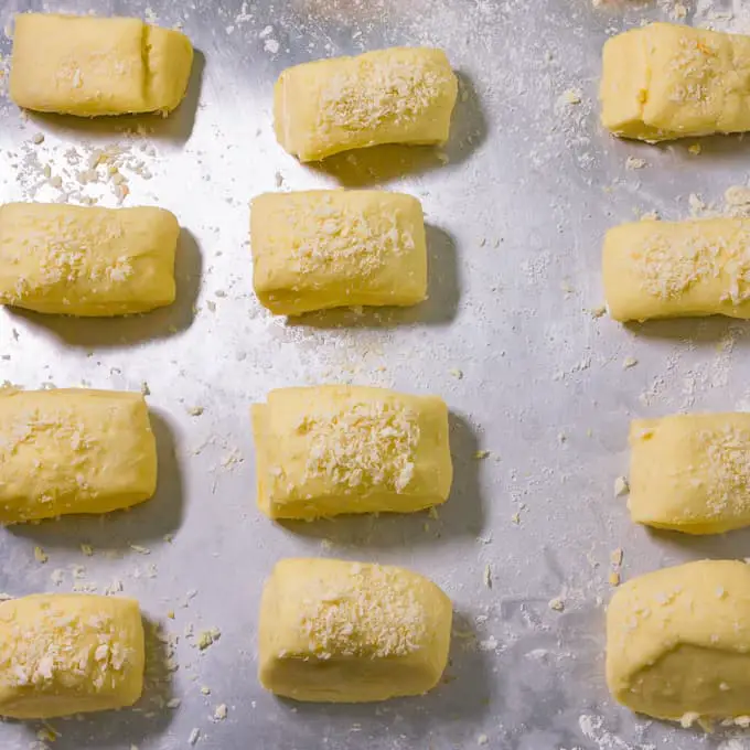 Pandesal cut into 1 inch thick pieces