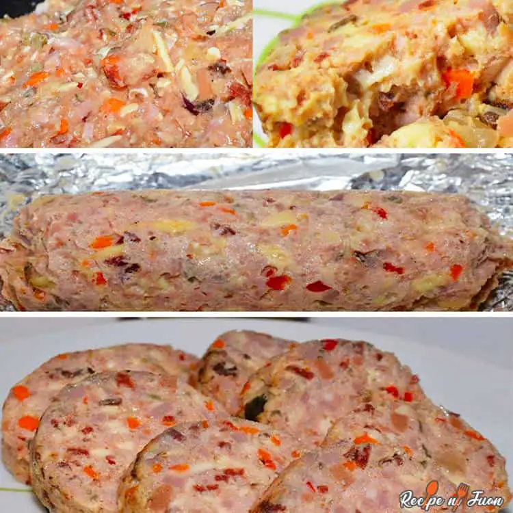 Pork Embutido Recipe in stages