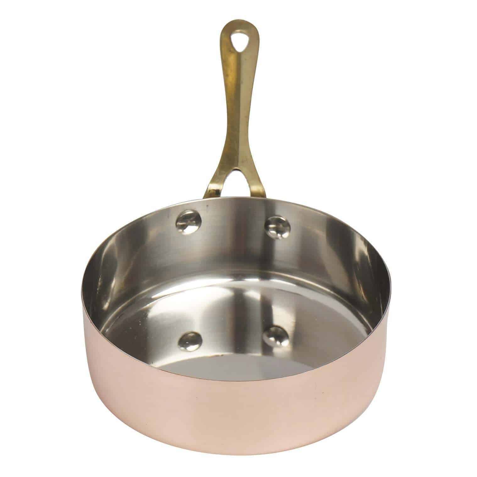 Pinakamahusay na Copper Mini Serving Fry Pan na may mga gilid