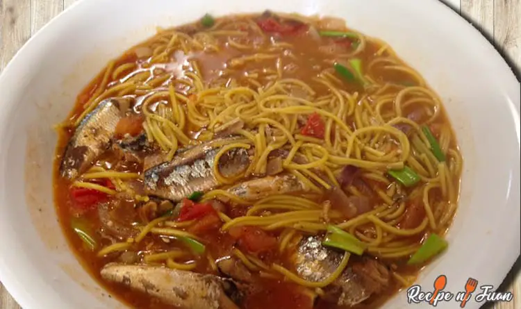 Odong with Sardines recipe