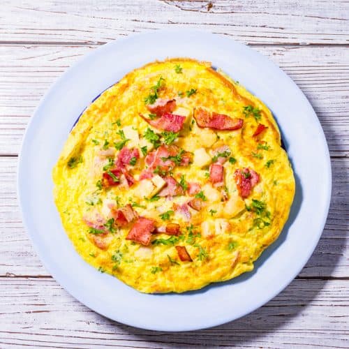 Receita de Omelete Pinoy (presunto e queijo)
